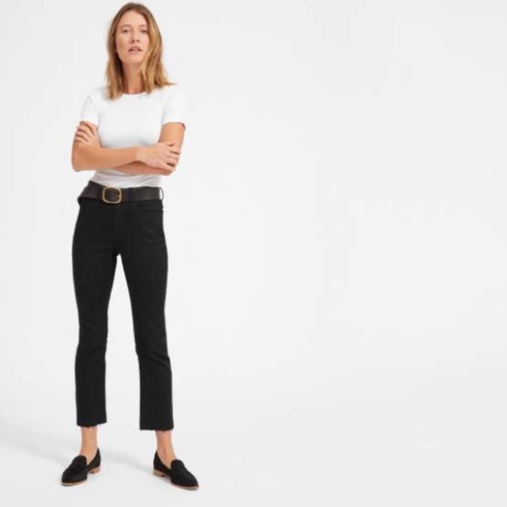 Everlane kick crop Jean raw hem